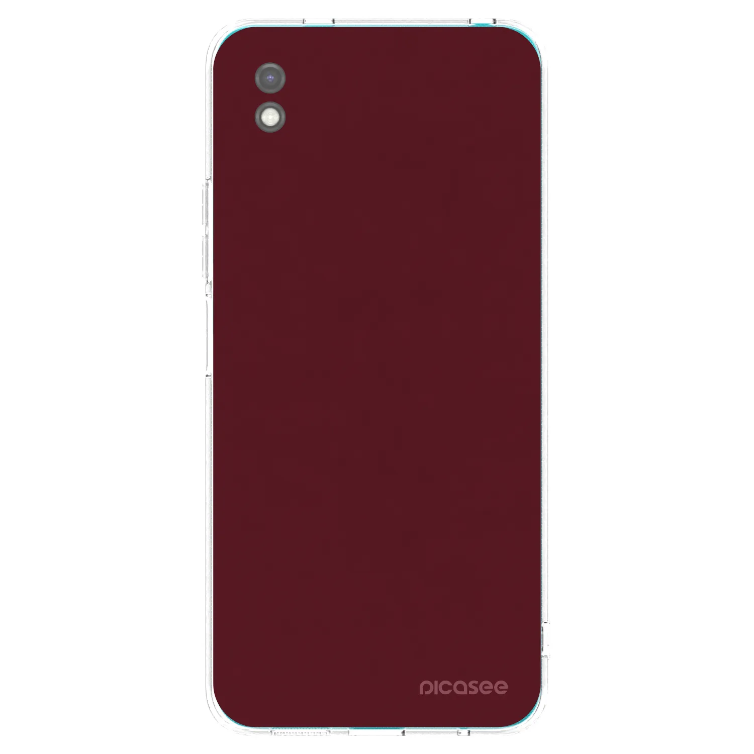 Picasee Xiaomi Redmi 9A Hülle - Schwarzes Silikon - Burgundy red