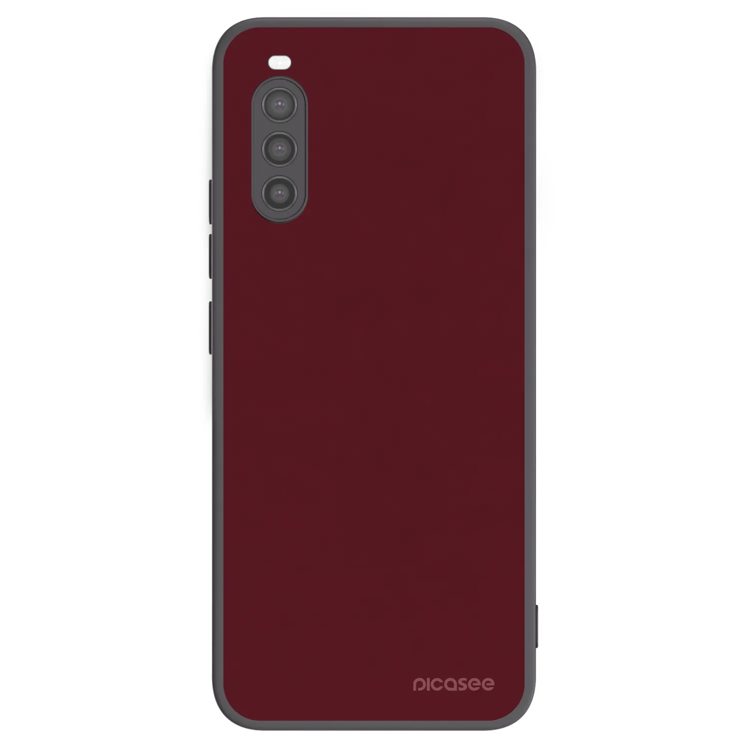 Picasee Sony Xperia 10 II Hülle - Schwarzes Silikon - Burgundy red