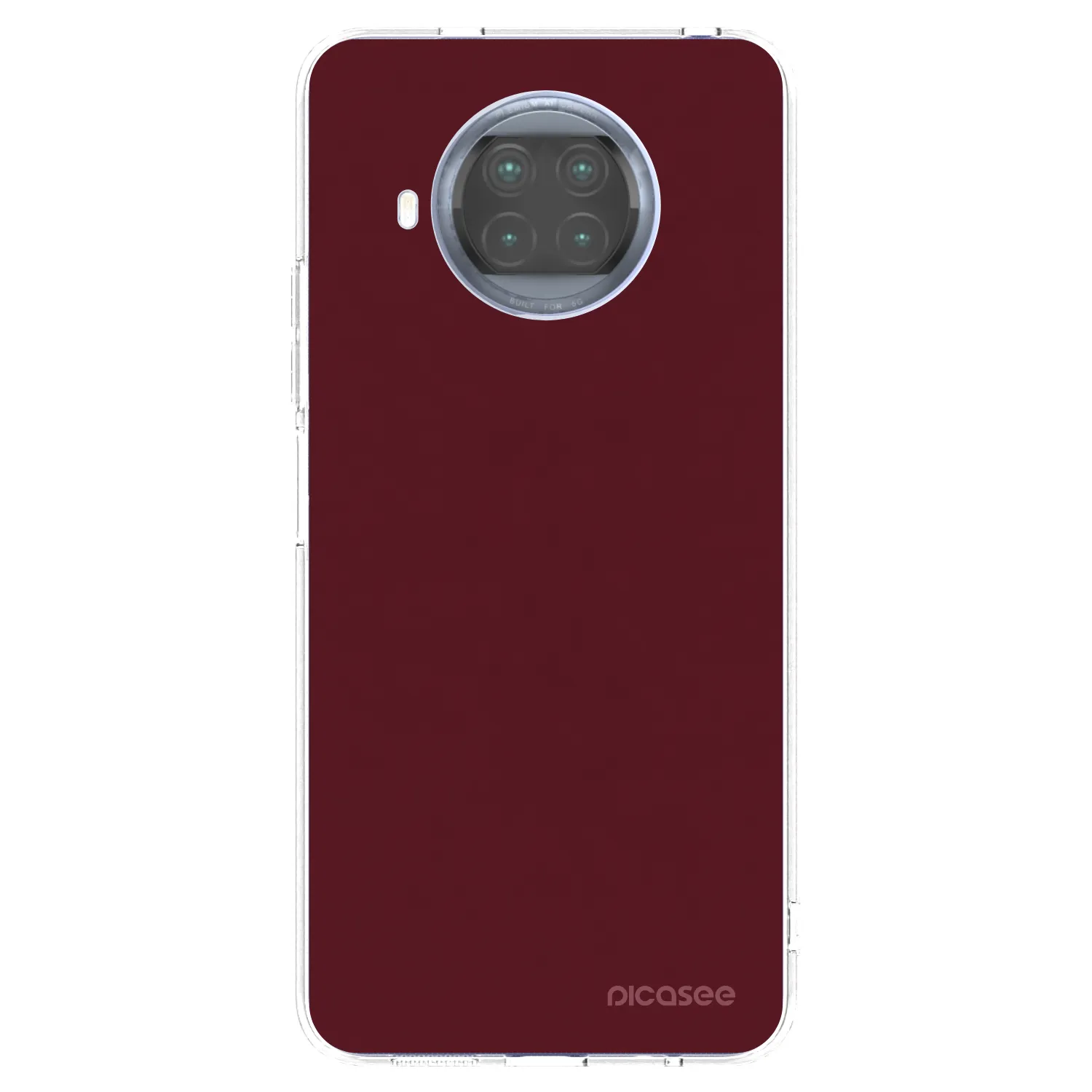 Picasee Xiaomi Mi 10T Lite Hülle - Transparentes Silikon - Burgundy red