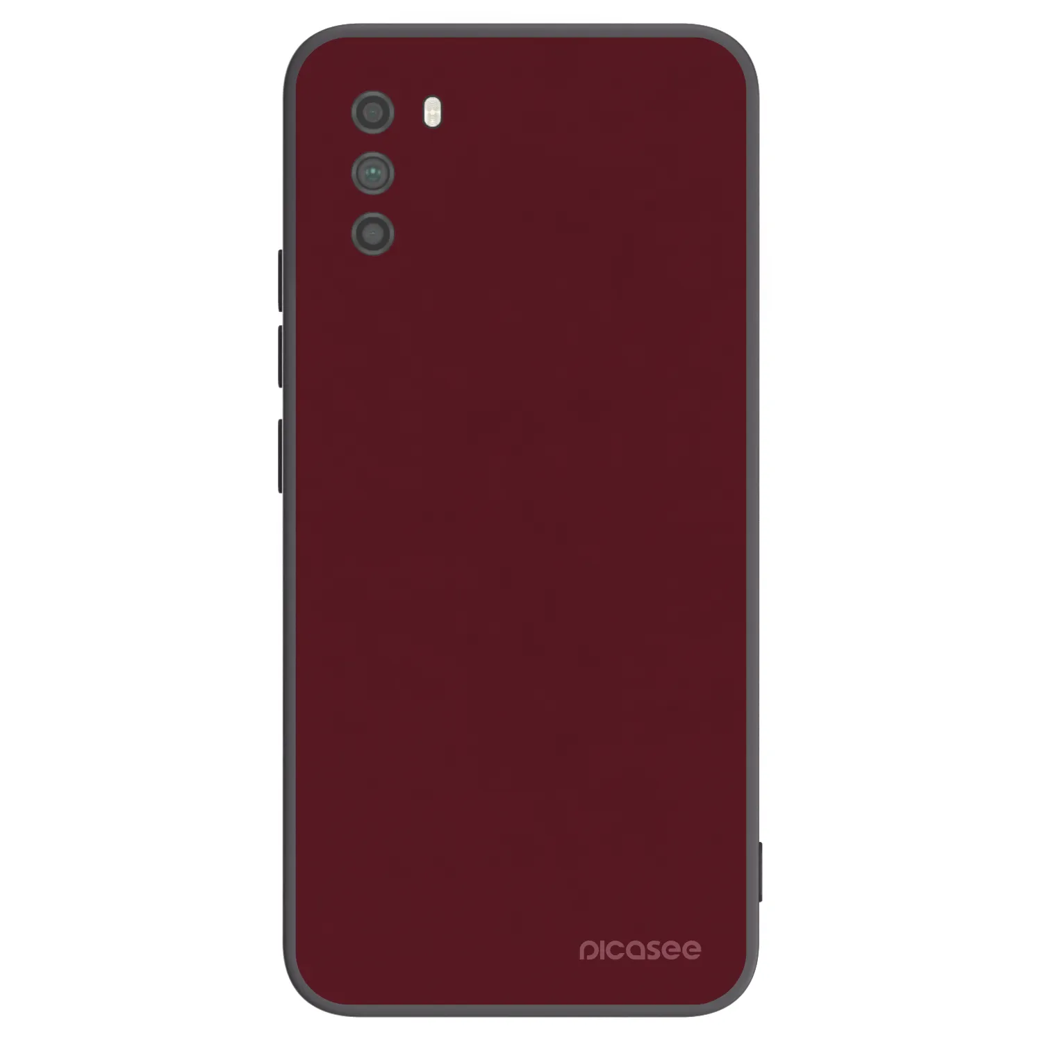 Picasee Xiaomi Poco M3 Hülle - Schwarzes Silikon - Burgundy red