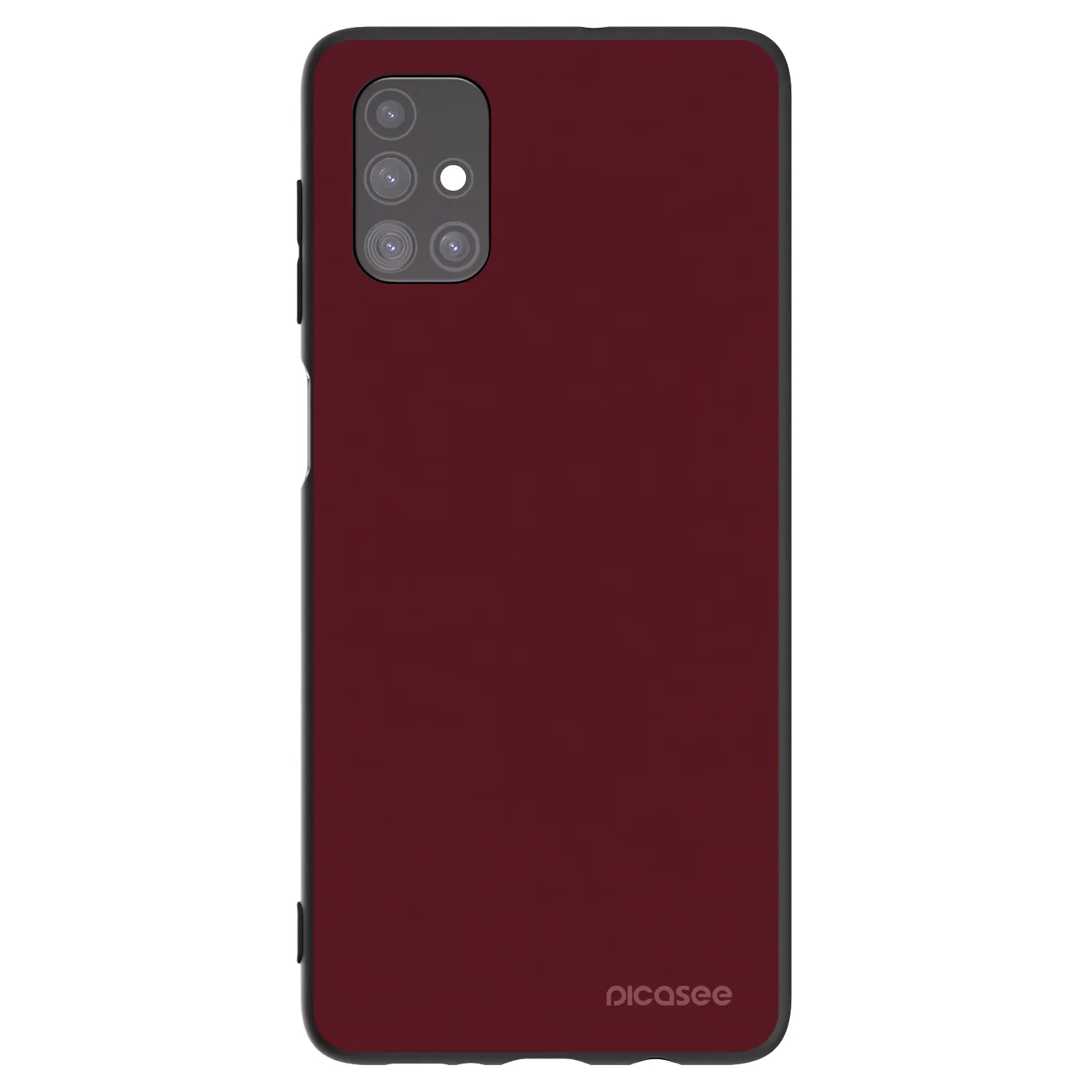 Picasee Samsung Galaxy M51 M515F Hülle - Schwarzes Silikon - Burgundy red