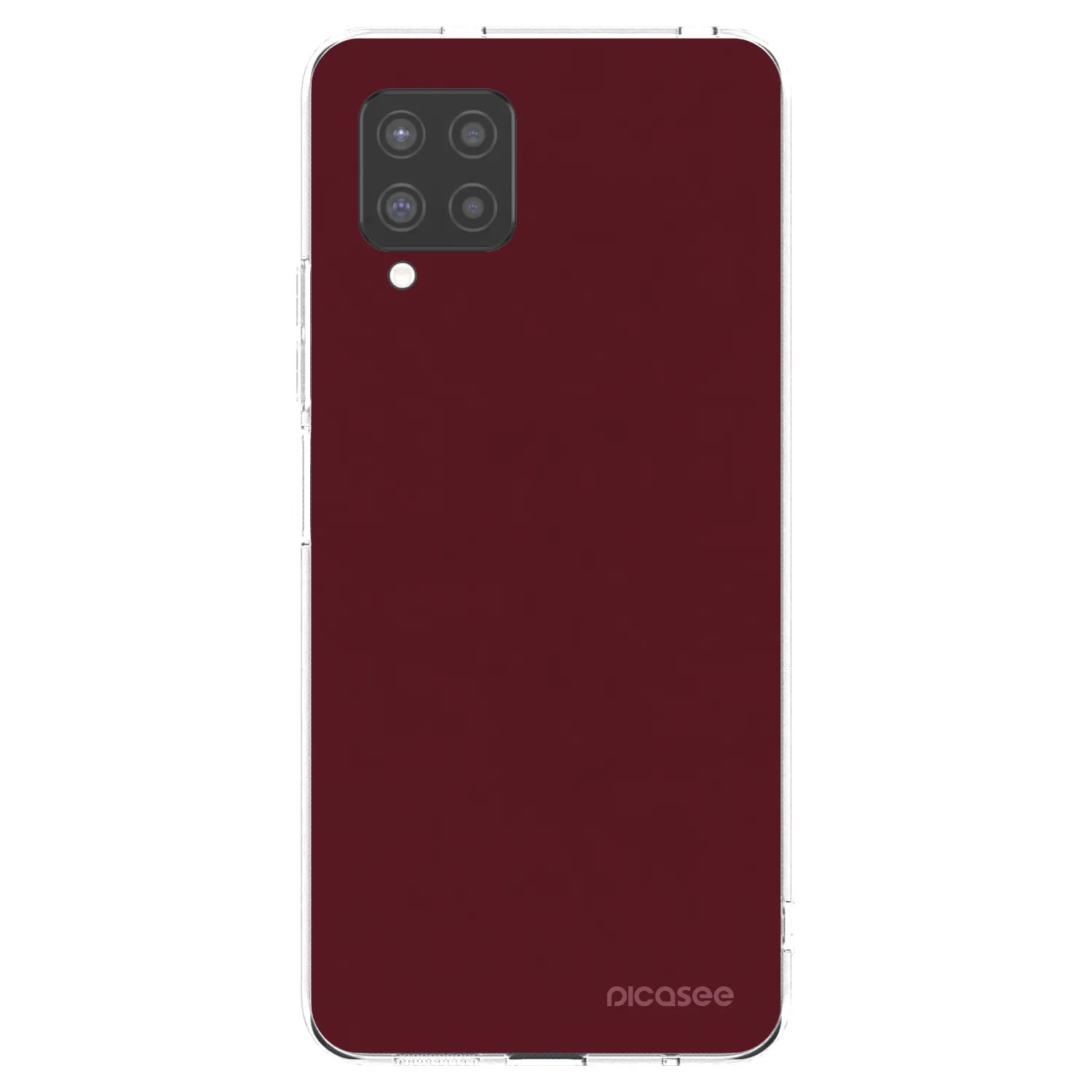 Picasee Samsung Galaxy A42 A426B Hülle - Transparentes Silikon - Burgundy red