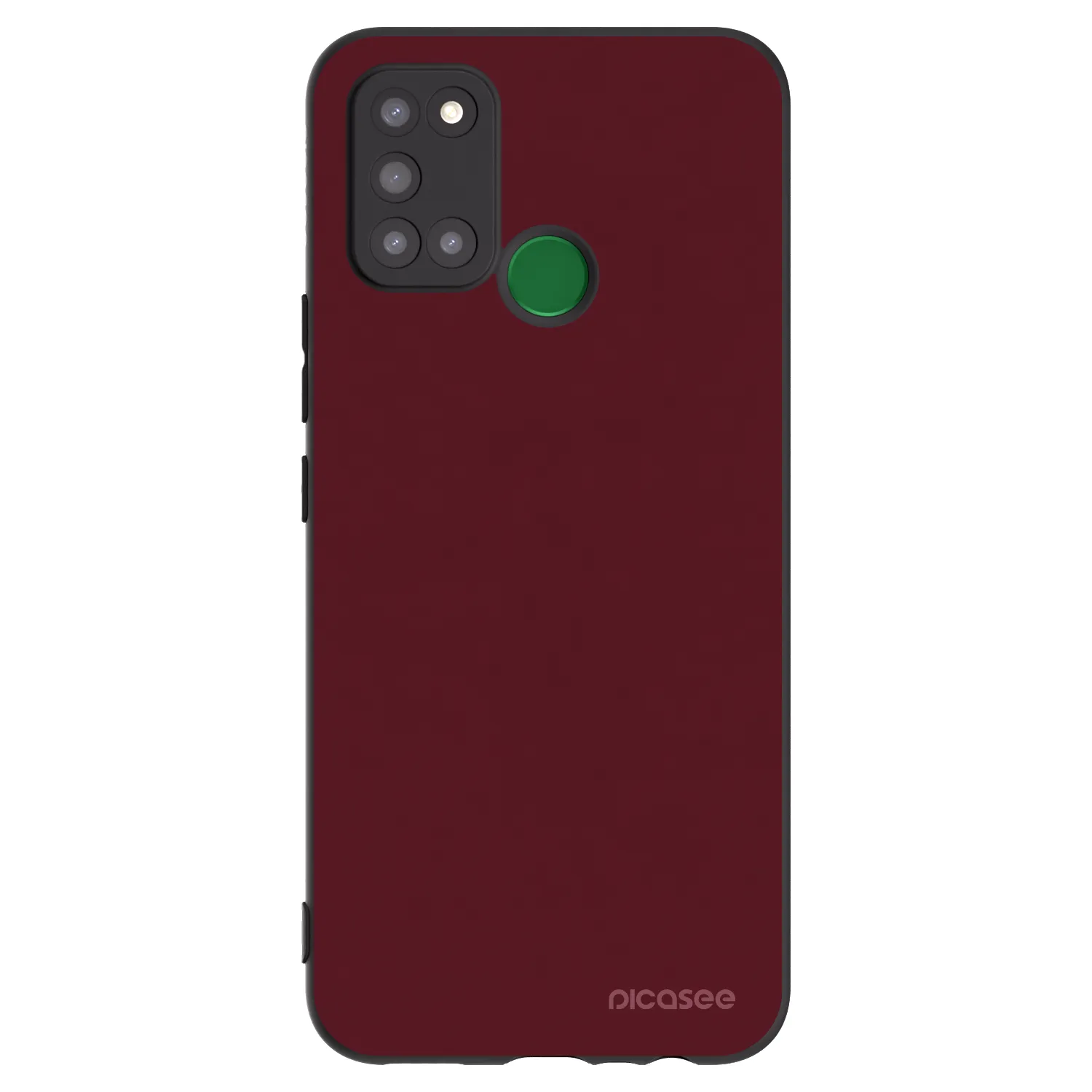 Picasee Realme 7i Hülle - Schwarzes Silikon - Burgundy red
