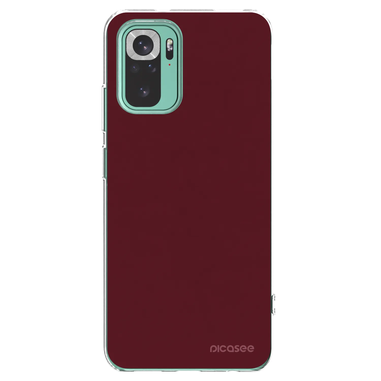 Picasee Xiaomi Redmi Note 10 Pro Hülle - Transparentes Silikon - Burgundy red