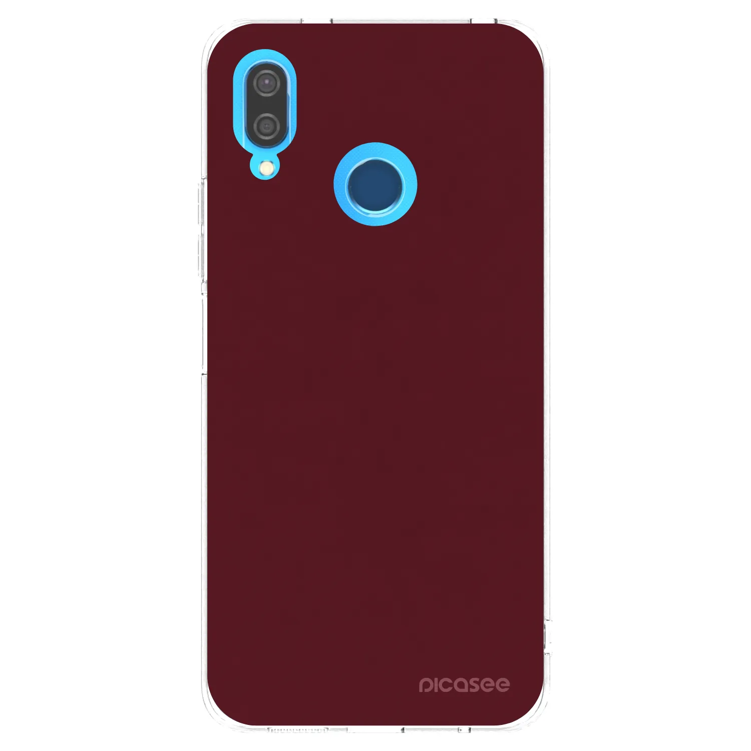 Picasee Huawei P20 Lite Hülle - Transparentes Silikon - Burgundy red