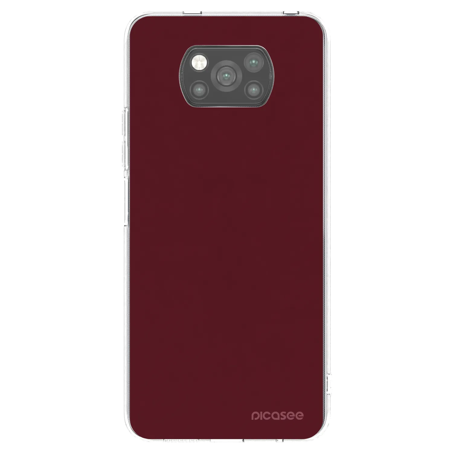 Picasee Xiaomi Poco X3 Pro Hülle - Schwarzes Silikon - Burgundy red
