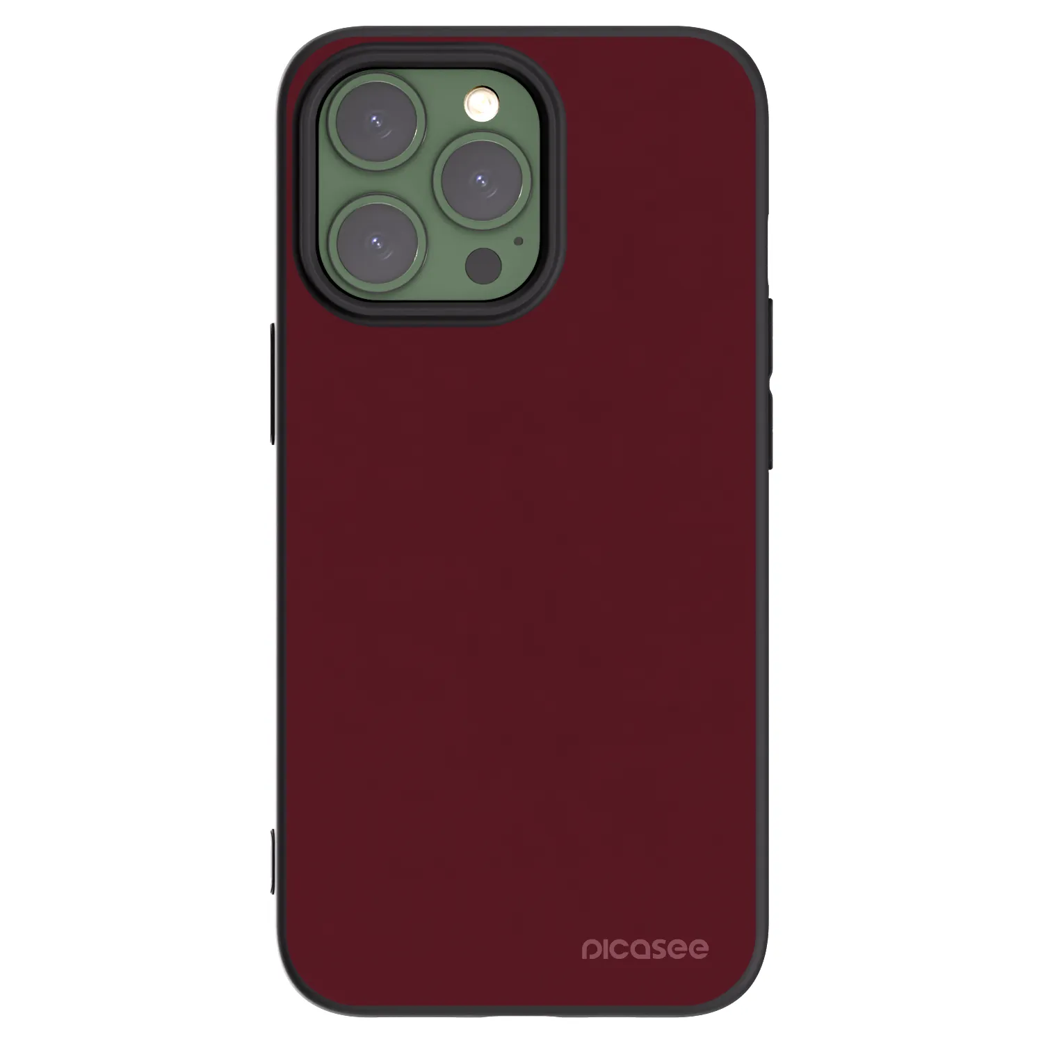 Picasee Apple iPhone 13 Pro Hülle - Schwarzes Silikon - Burgundy red