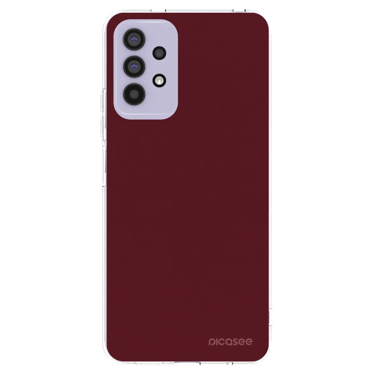 Picasee Samsung Galaxy A32 4G SM-A325F Hülle - Transparentes Silikon - Burgundy red