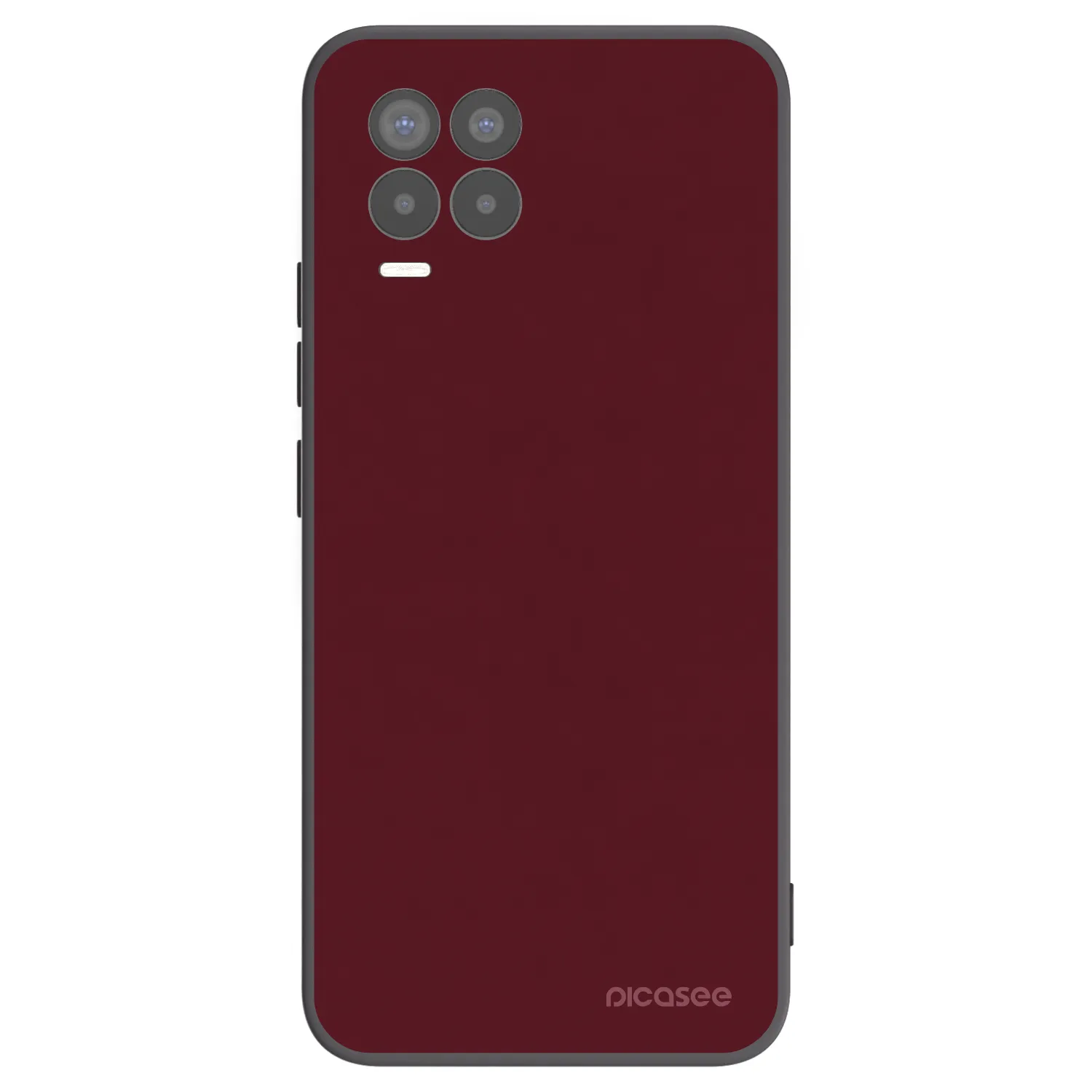 Picasee Realme 8 Pro Hülle - Schwarzes Silikon - Burgundy red