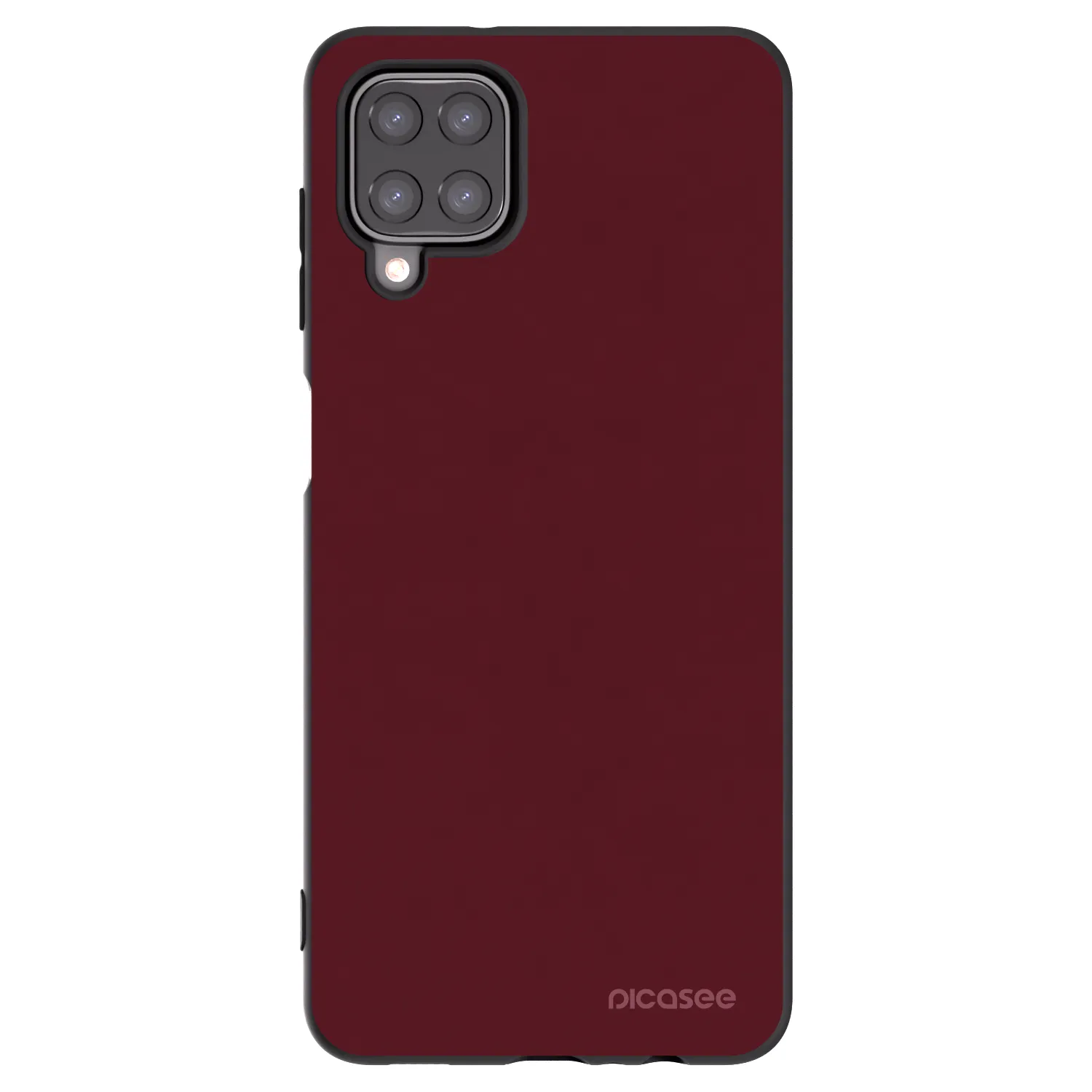 Picasee Samsung Galaxy M12 M127F Hülle - Schwarzes Silikon - Burgundy red