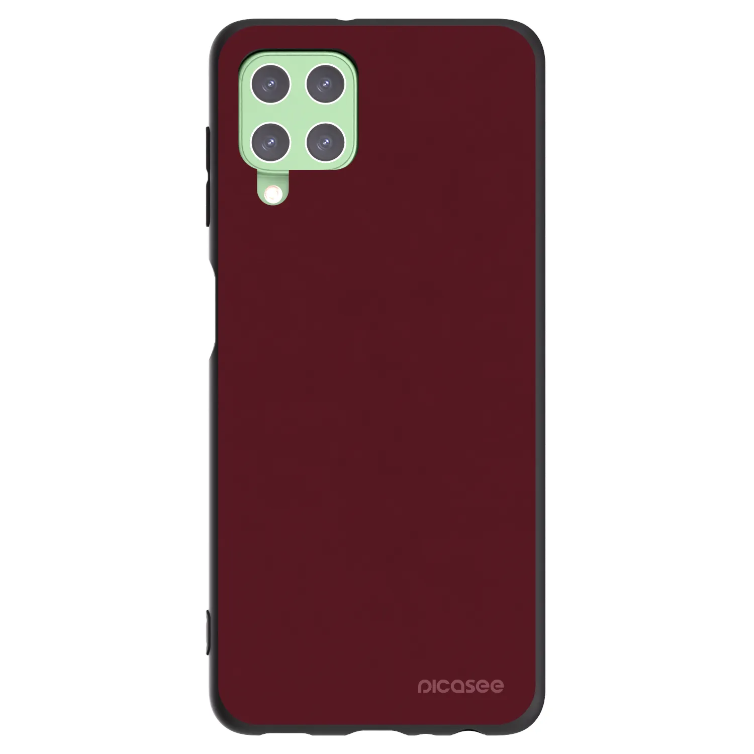 Picasee Samsung Galaxy A22 A225F 4G Hülle - Schwarzes Silikon - Burgundy red