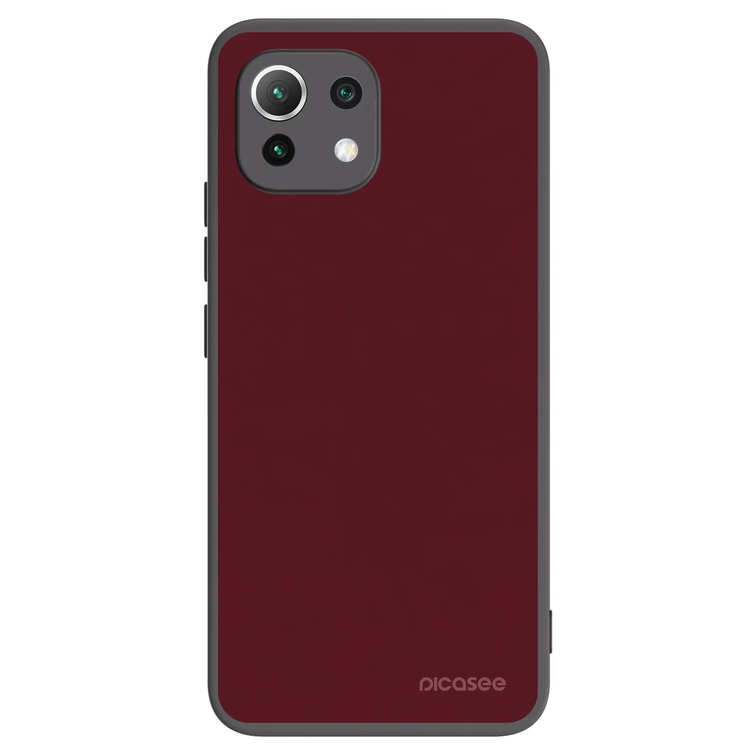 Picasee Xiaomi 11 Lite 5G NE Hülle - Schwarzes Silikon - Burgundy red