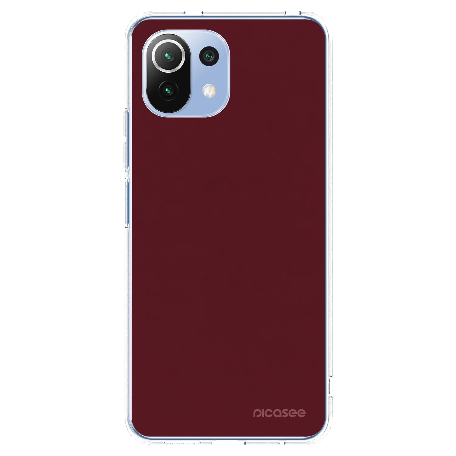 Picasee Xiaomi 11 Lite 5G NE Hülle - Transparentes Silikon - Burgundy red