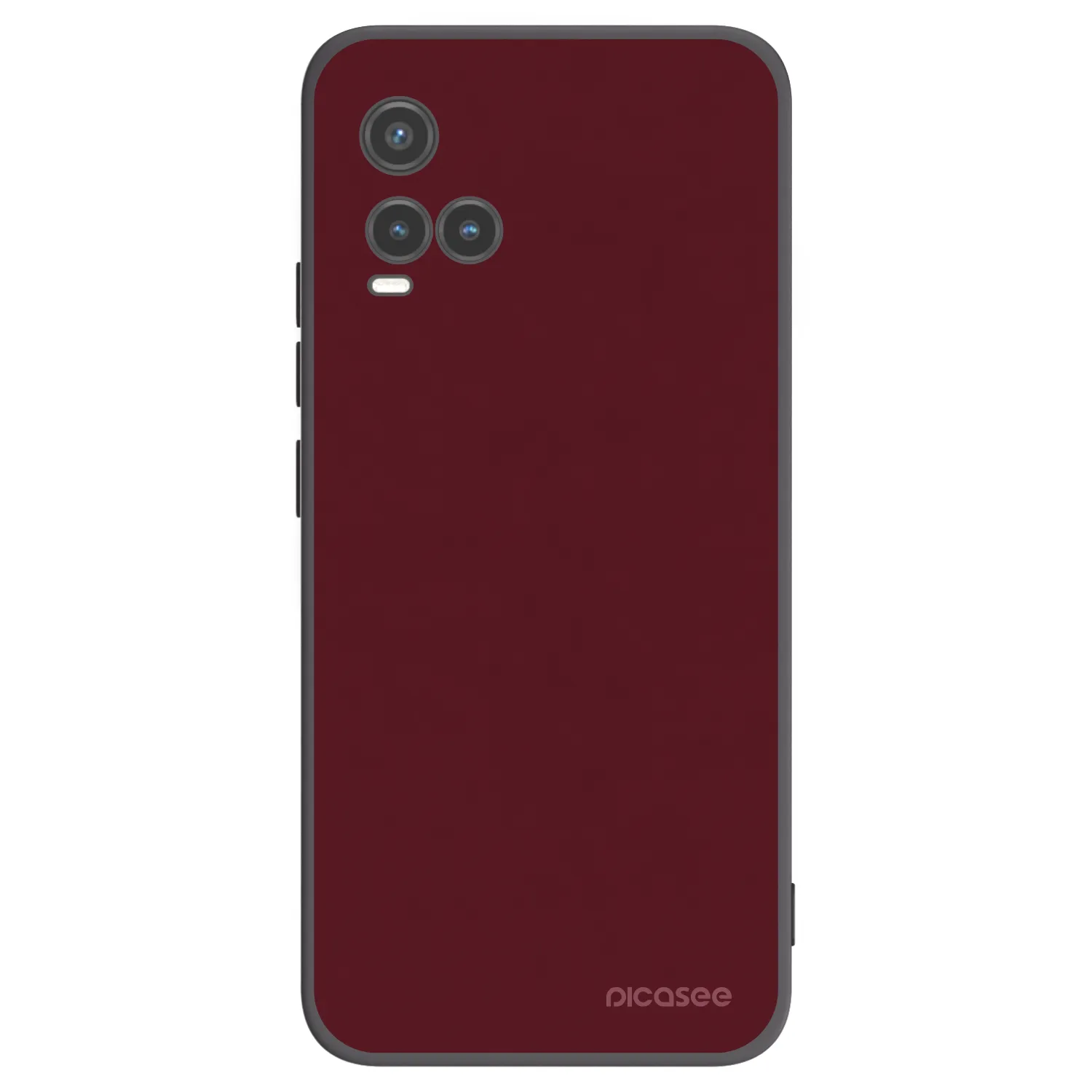 Picasee Vivo Y33s Hülle - Schwarzes Silikon - Burgundy red