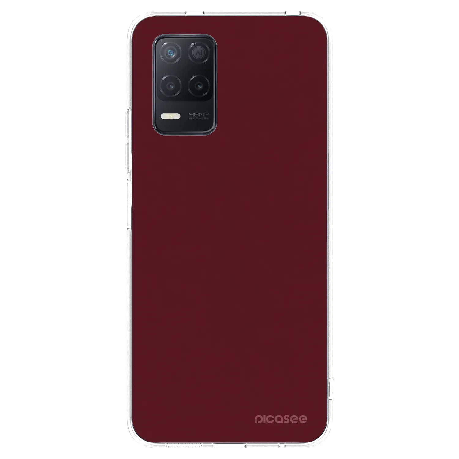 Picasee Realme 8 5G Hülle - Transparentes Silikon - Burgundy red