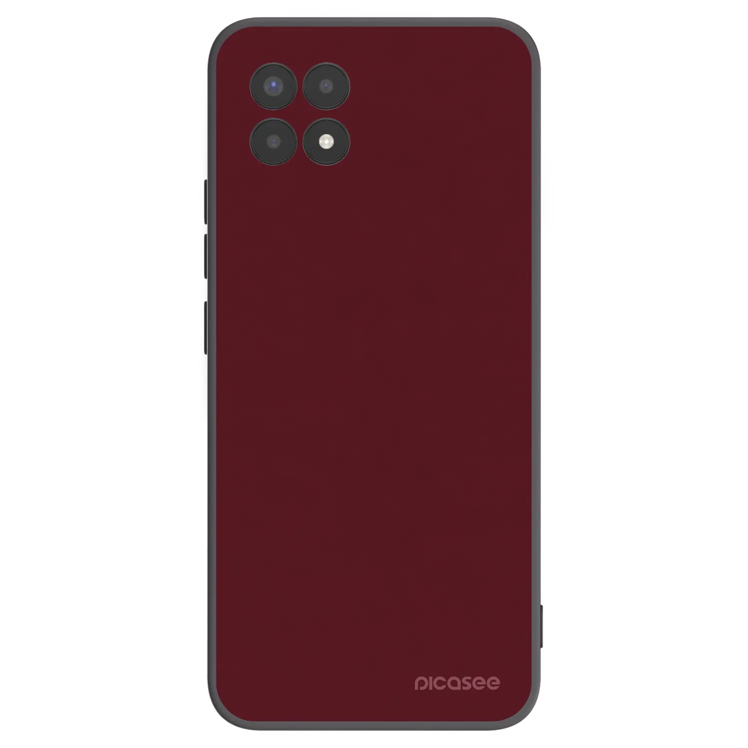 Picasee Realme 8i Hülle - Schwarzes Silikon - Burgundy red