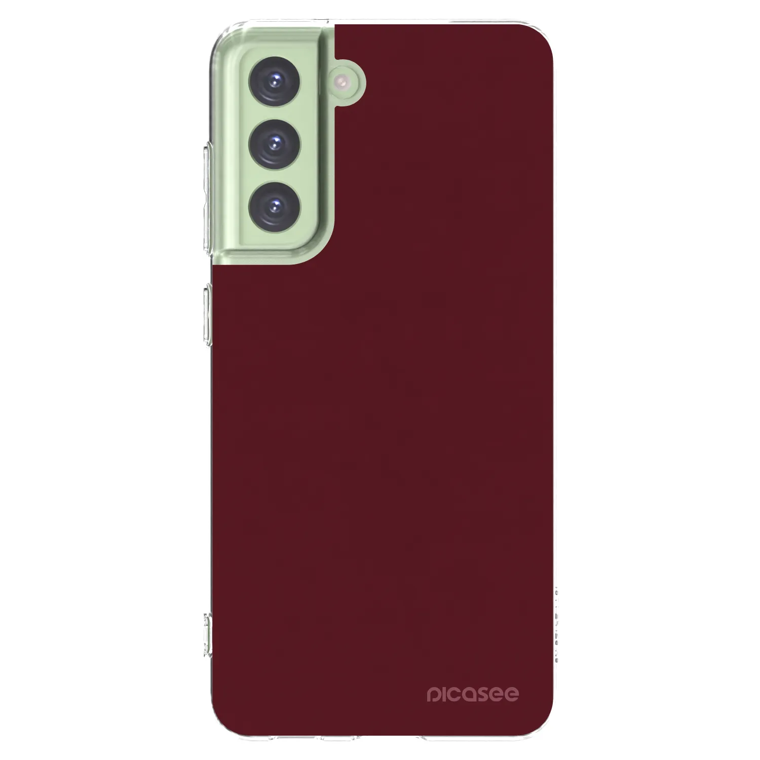 Picasee Samsung Galaxy S21 FE 5G Hülle - Transparentes Silikon - Burgundy red