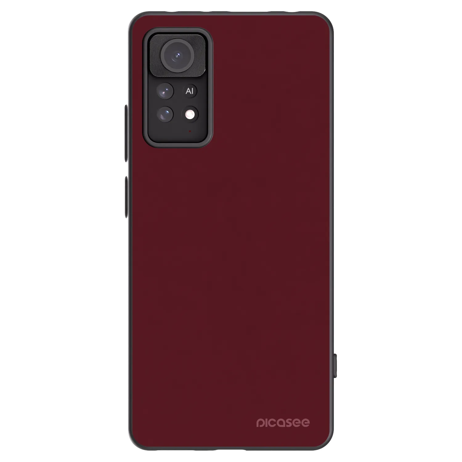 Picasee Xiaomi Redmi Note 11 Pro Hülle - Schwarzes Silikon - Burgundy red