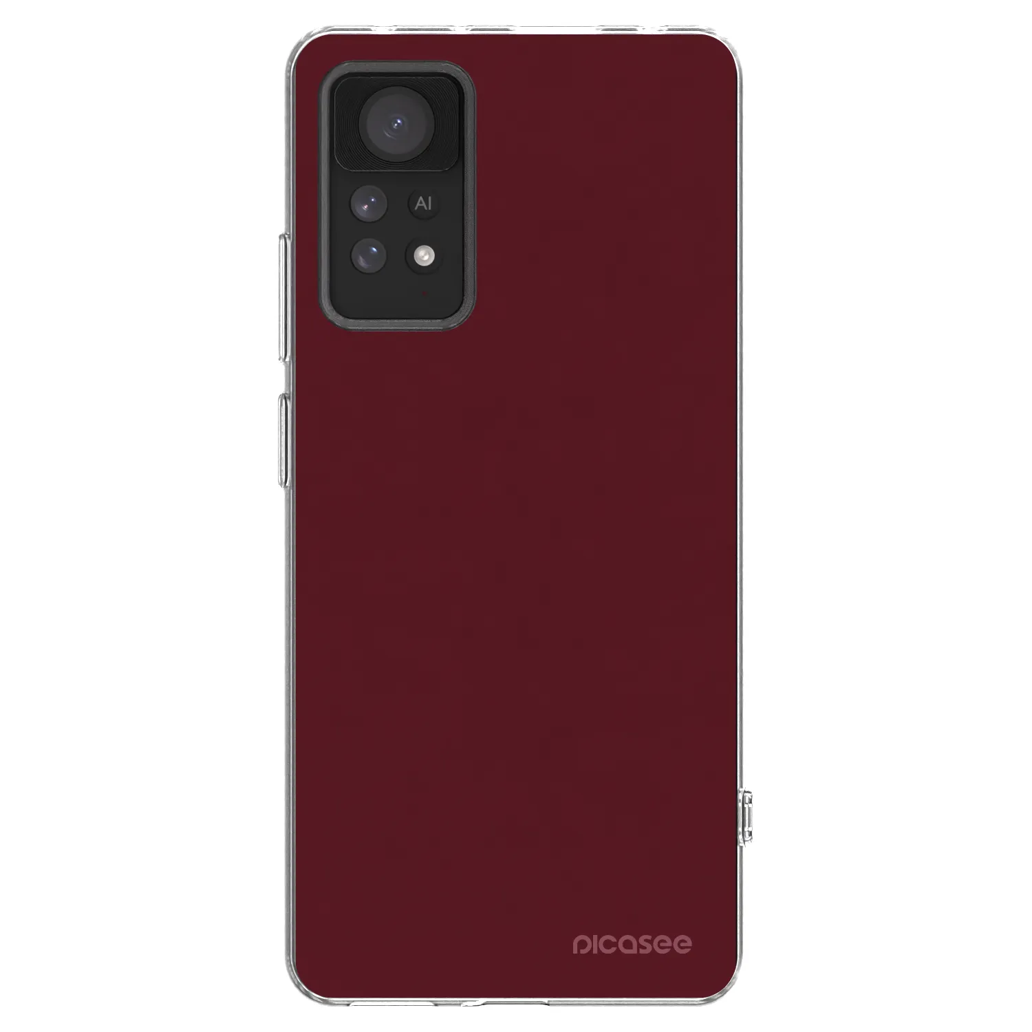 Picasee Xiaomi Redmi Note 11 Pro Hülle - Transparentes Silikon - Burgundy red