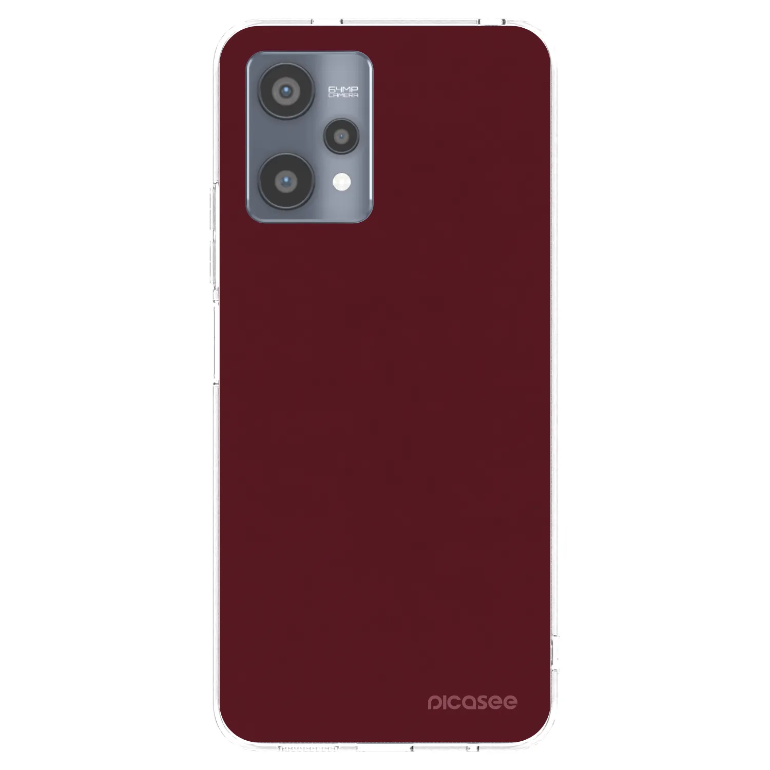 Picasee Realme 9 Pro 5G Hülle - Transparentes Silikon - Burgundy red