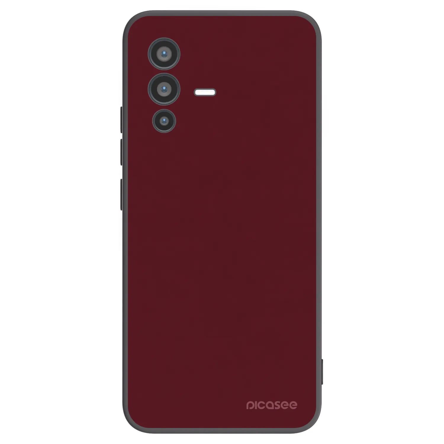Picasee Vivo V23 5G Hülle - Schwarzes Silikon - Burgundy red