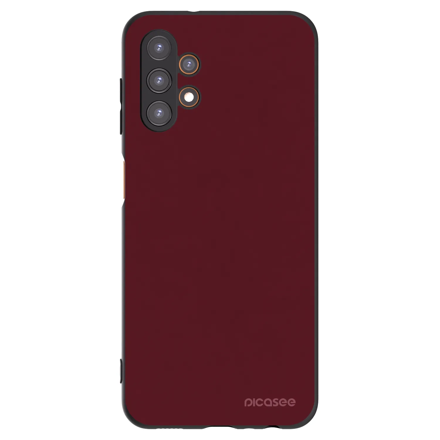 Picasee Samsung Galaxy A13 4G A135 Hülle - Schwarzes Silikon - Burgundy red