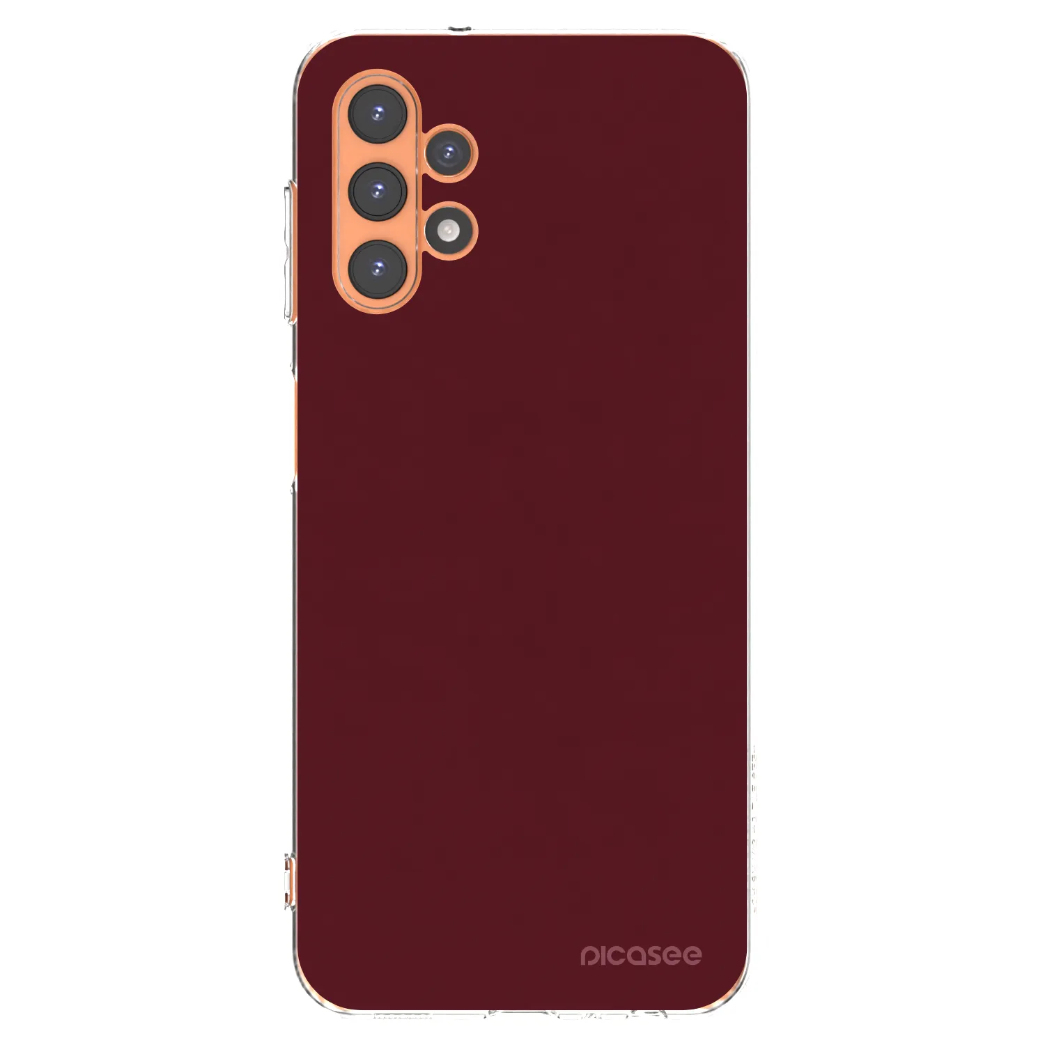 Picasee Samsung Galaxy A13 4G A135 Hülle - Transparentes Silikon - Burgundy red
