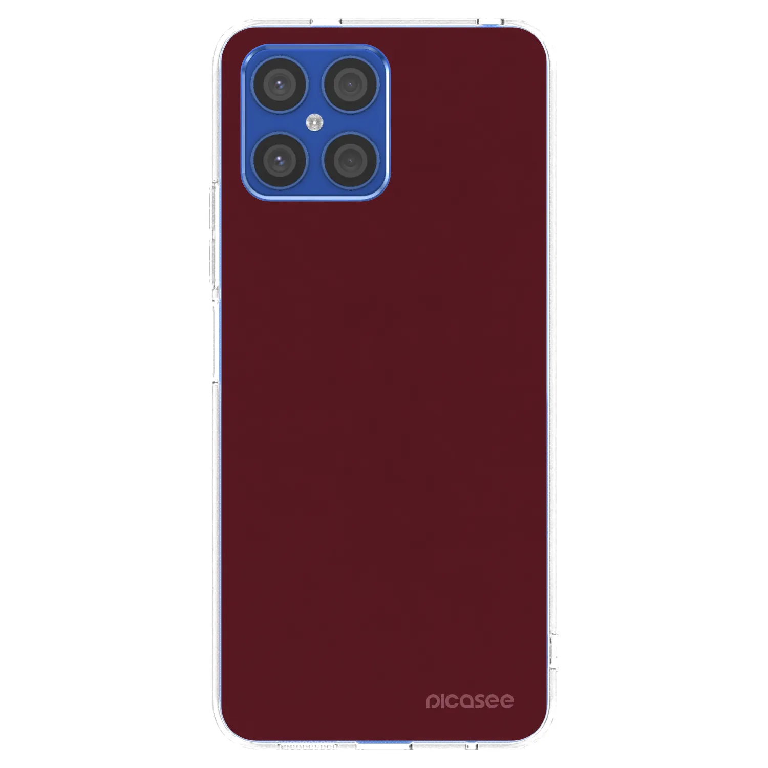 Picasee Honor X8 4G Hülle - Transparentes Silikon - Burgundy red
