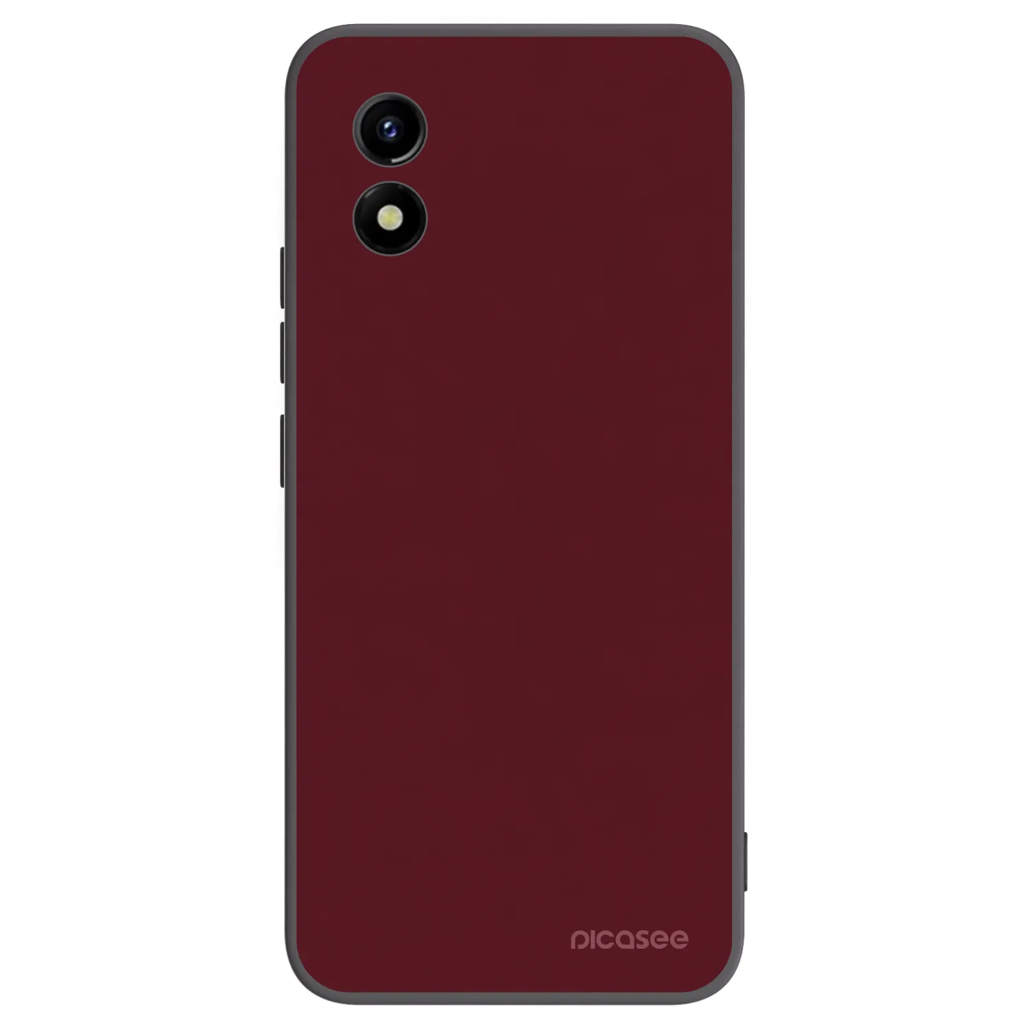 Picasee Vivo Y01 Hülle - Schwarzes Silikon - Burgundy red