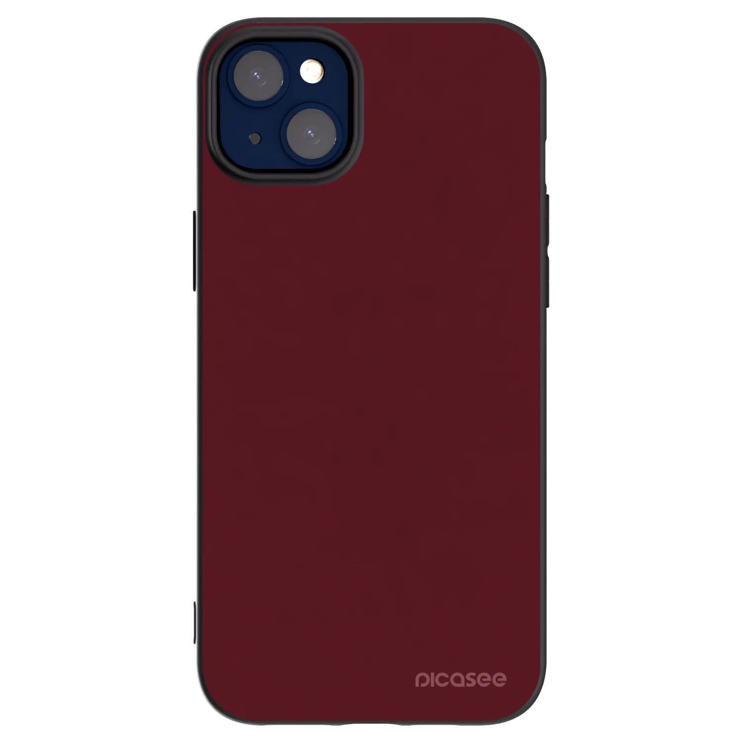 Picasee Apple iPhone 14 Plus Hülle - Schwarzes Silikon - Burgundy red