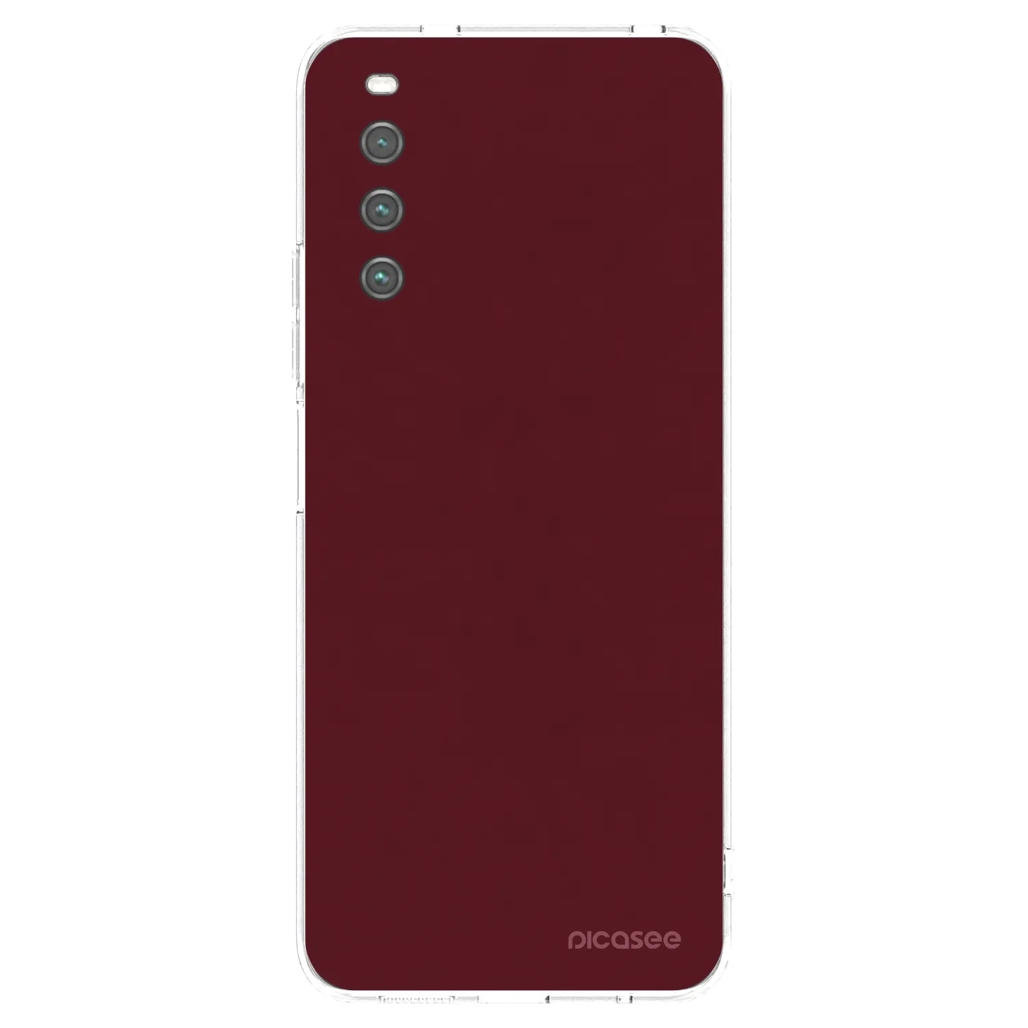 Picasee Sony Xperia 10 IV 5G Hülle - Transparentes Silikon - Burgundy red