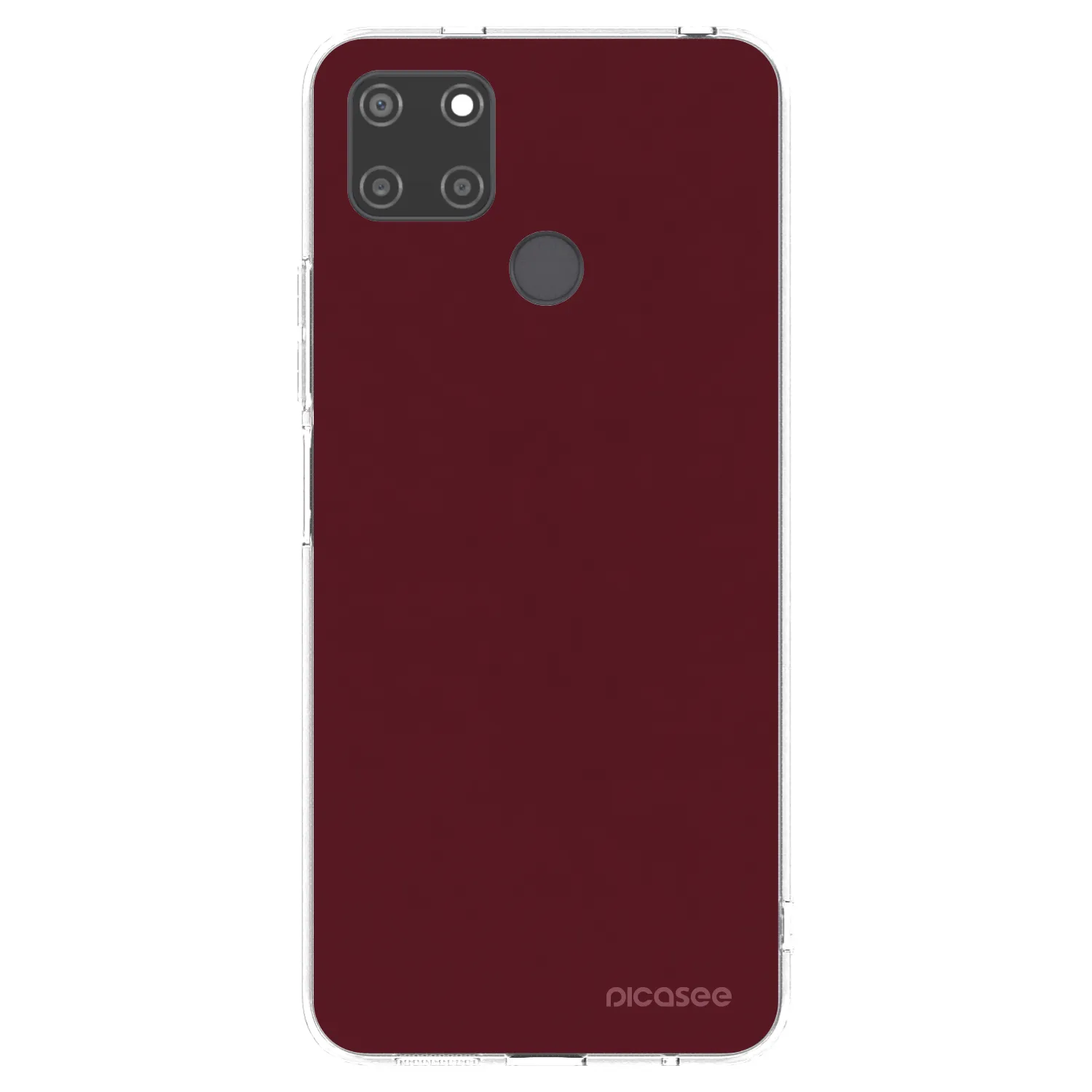 Picasee Realme C21Y Hülle - Transparentes Silikon - Burgundy red
