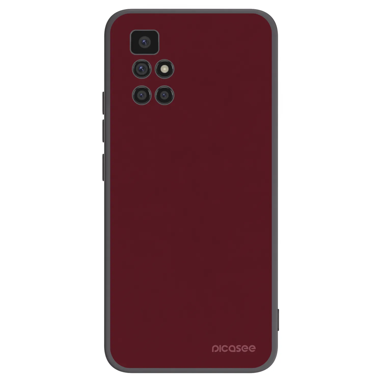 Picasee Xiaomi Redmi 10 (2022) Hülle - Schwarzes Silikon - Burgundy red