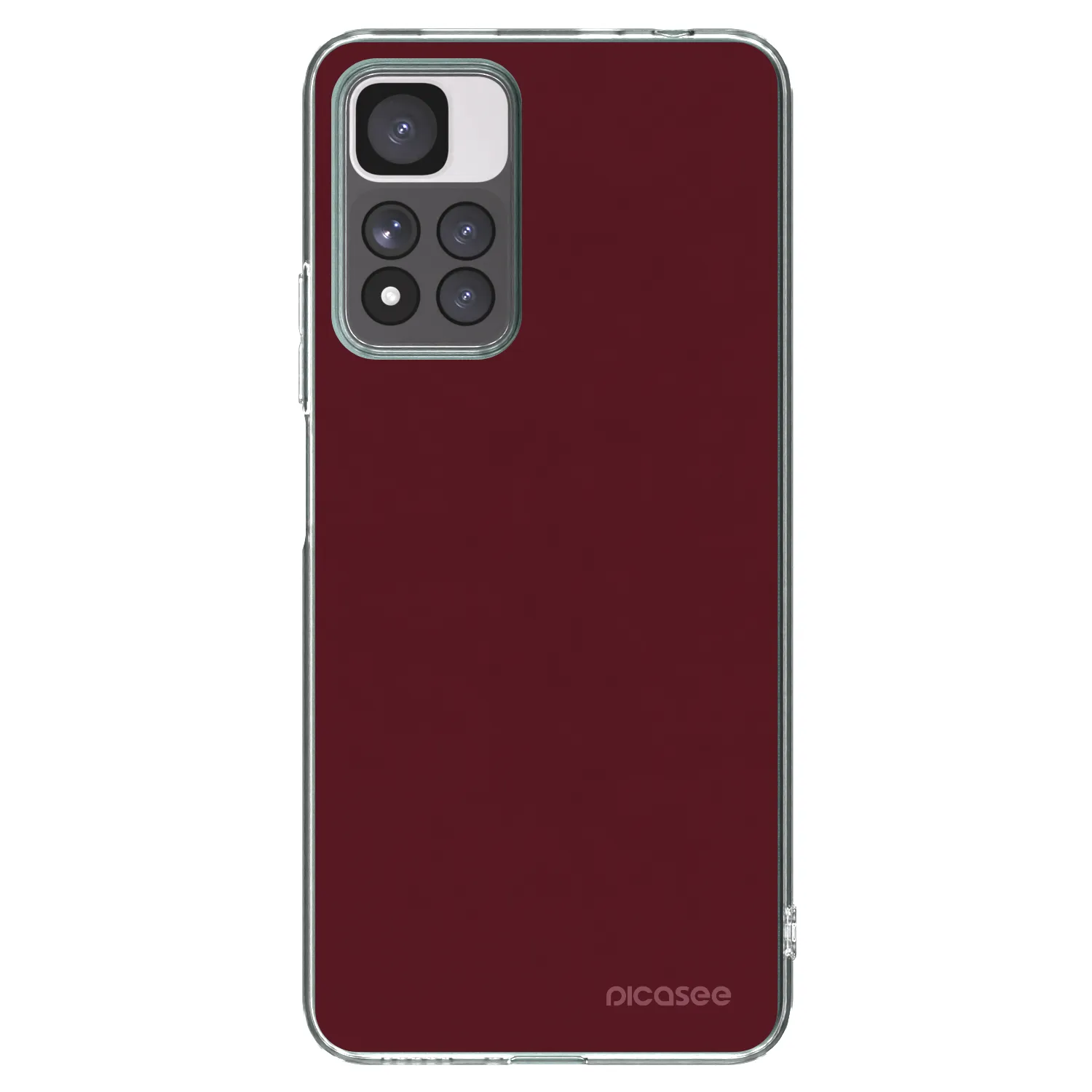 Picasee Xiaomi Redmi Note 11 Pro+ 5G Hülle - Transparentes Silikon - Burgundy red