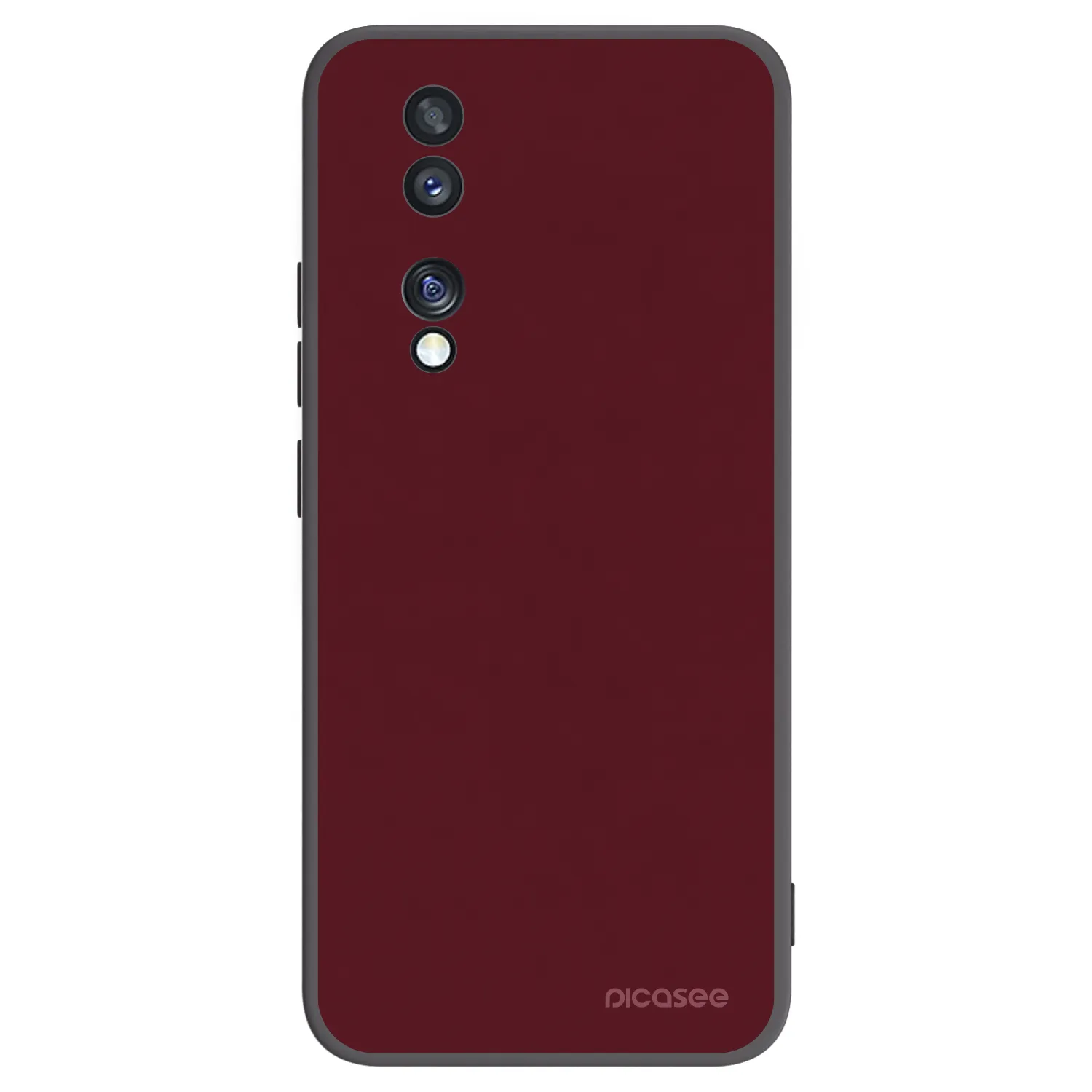 Picasee Honor 70 Hülle - Schwarzes Silikon - Burgundy red