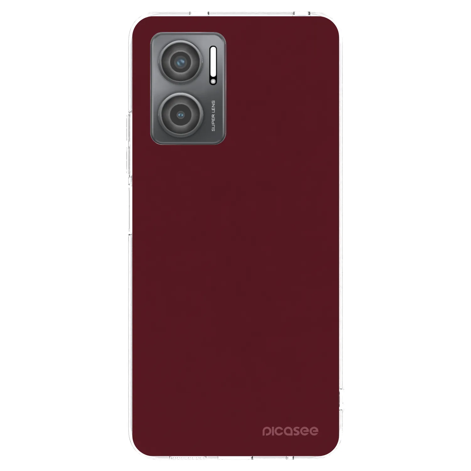 Picasee Xiaomi Redmi 10 5G Hülle - Transparentes Silikon - Burgundy red