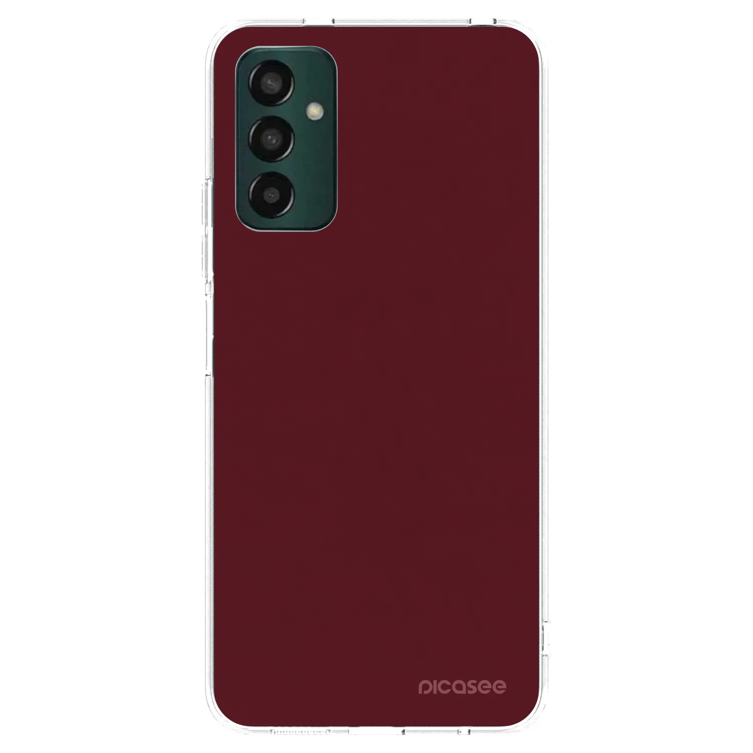 Picasee Samsung Galaxy M23 5G Hülle - Transparentes Silikon - Burgundy red