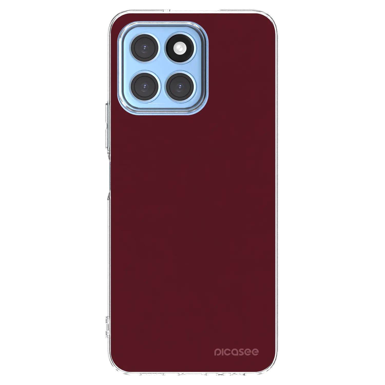 Picasee Honor X8 5G Hülle - Transparentes Silikon - Burgundy red