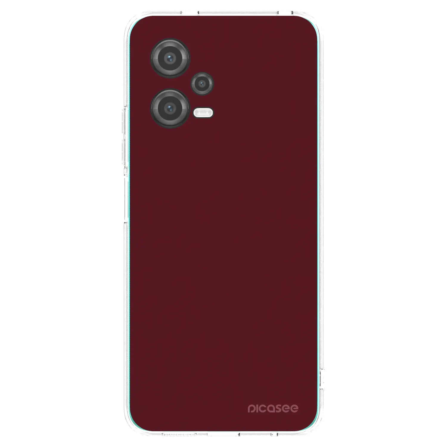 Picasee Xiaomi Poco X5 Hülle - Transparentes Silikon - Burgundy red
