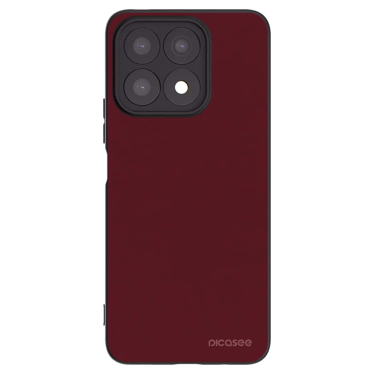 Picasee Honor X8a Hülle - Schwarzes Silikon - Burgundy red