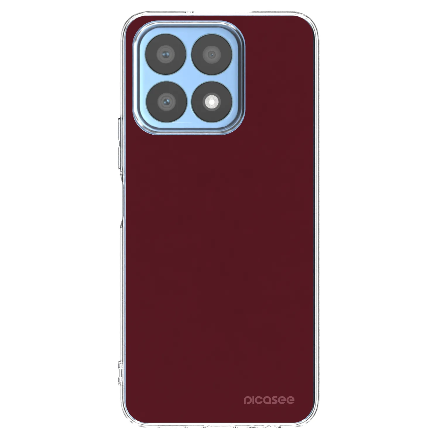 Picasee Honor X8a Hülle - Transparentes Silikon - Burgundy red
