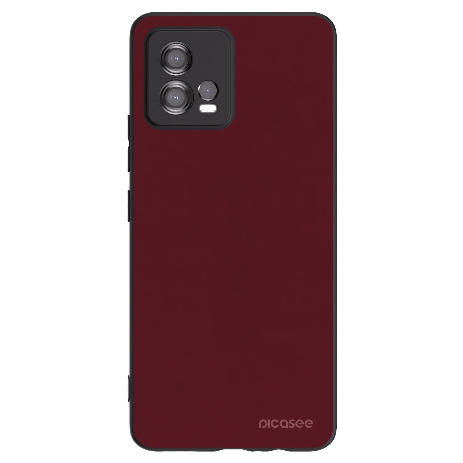 Picasee Motorola Moto G72 Hülle - Schwarzes Silikon - Burgundy red