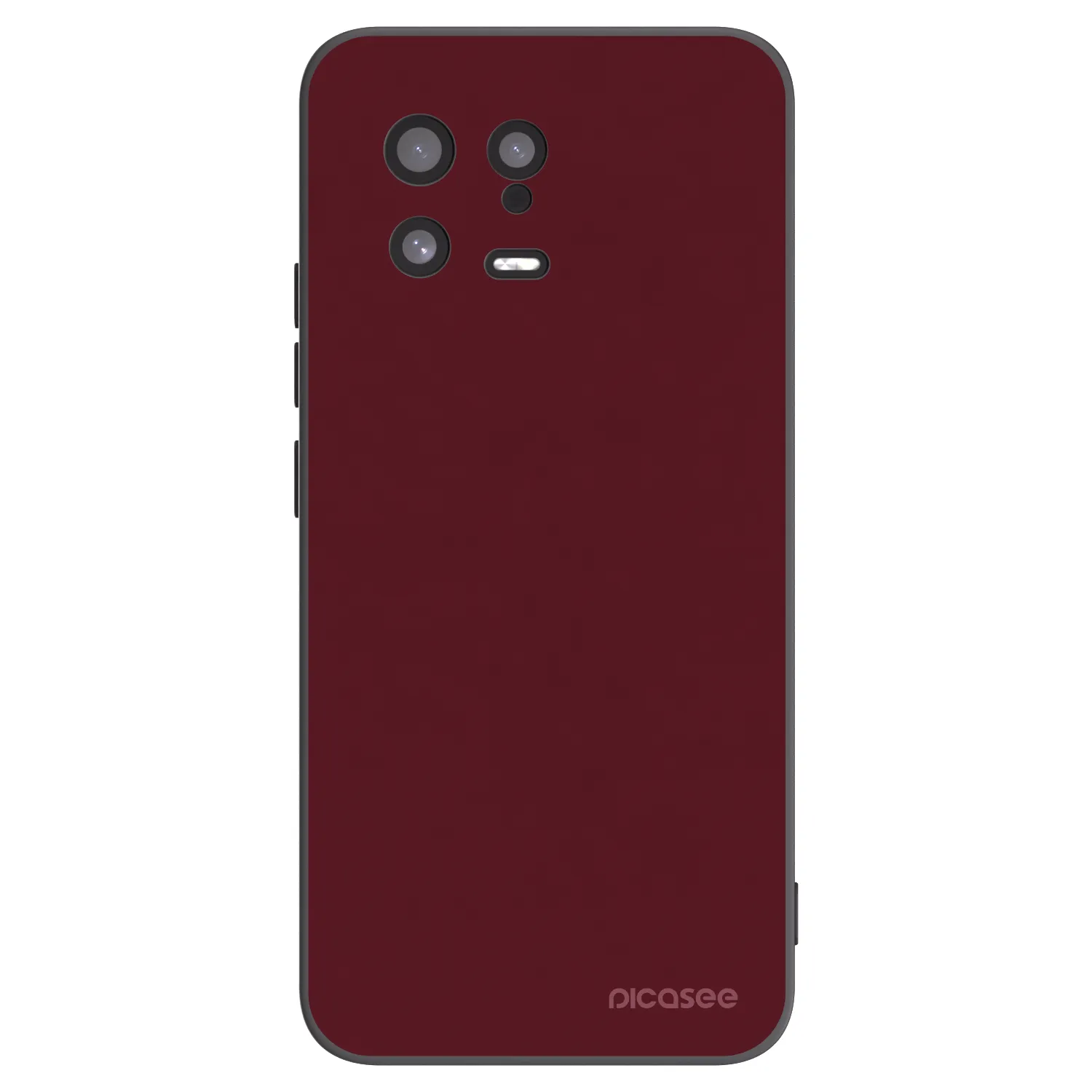 Picasee Xiaomi 13 Hülle - Schwarzes Silikon - Burgundy red