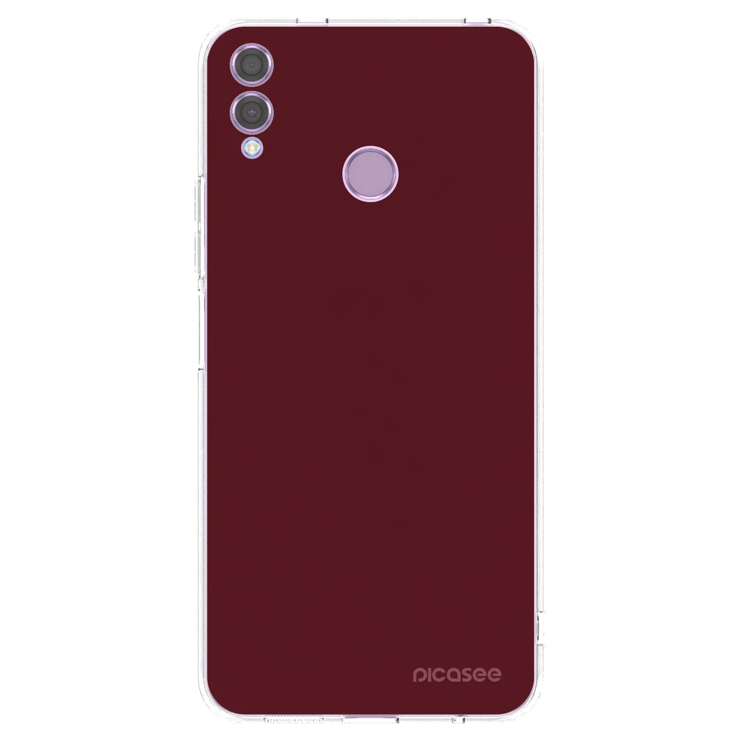 Picasee Honor 8X Hülle - Transparentes Silikon - Burgundy red