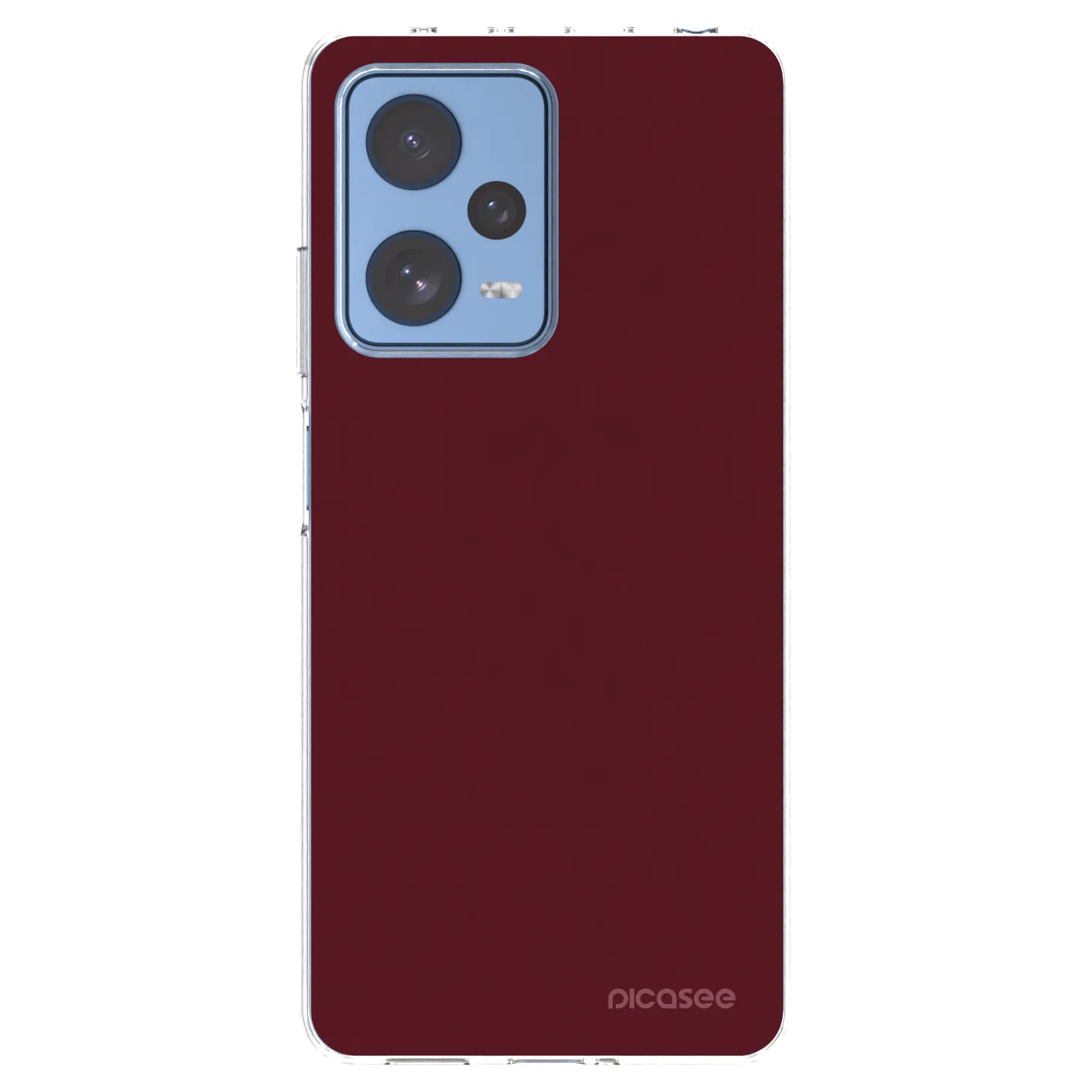 Picasee Xiaomi Redmi Note 12 Pro 5G Hülle - Transparentes Silikon - Burgundy red