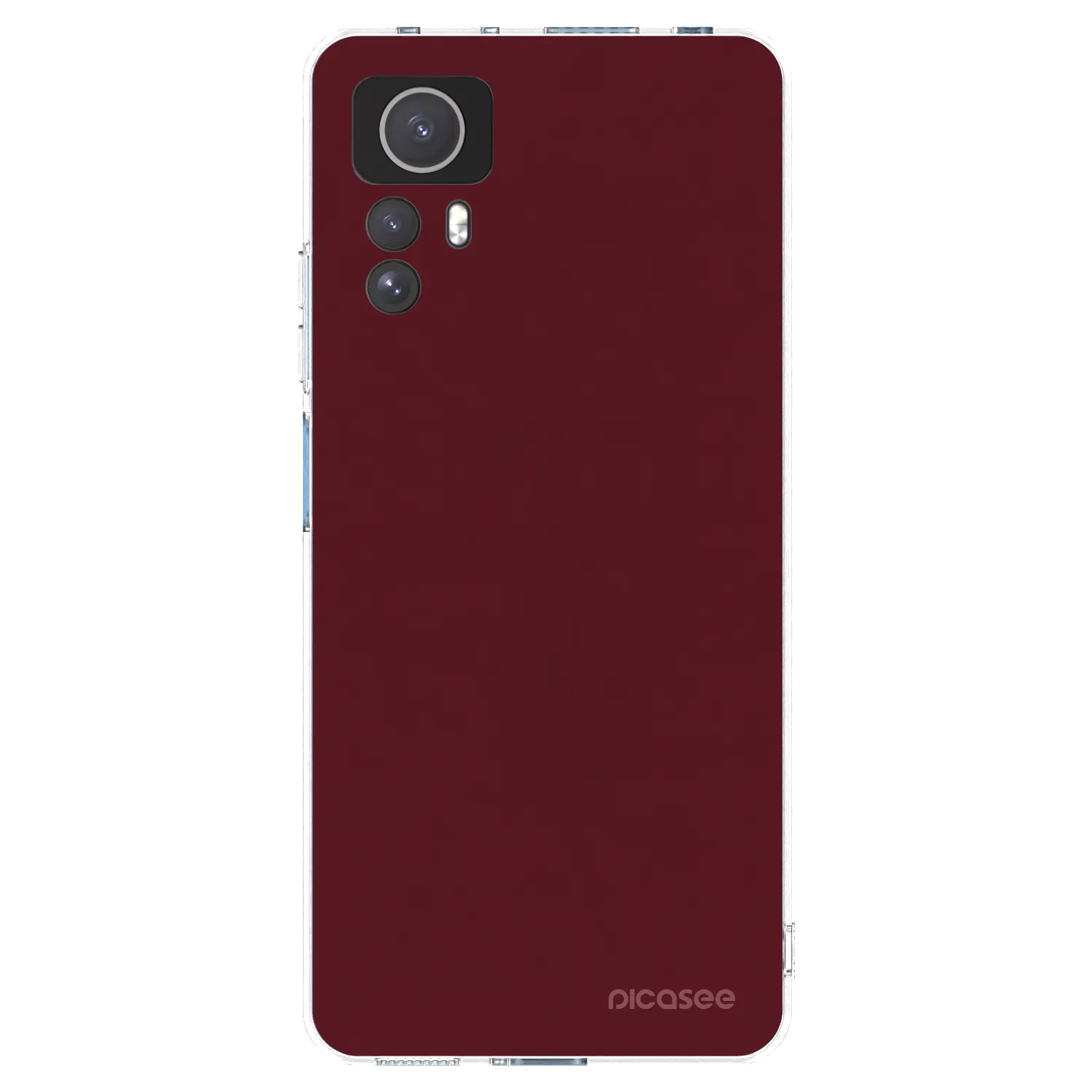 Picasee Xiaomi Redmi Note 12S Hülle - Transparentes Silikon - Burgundy red