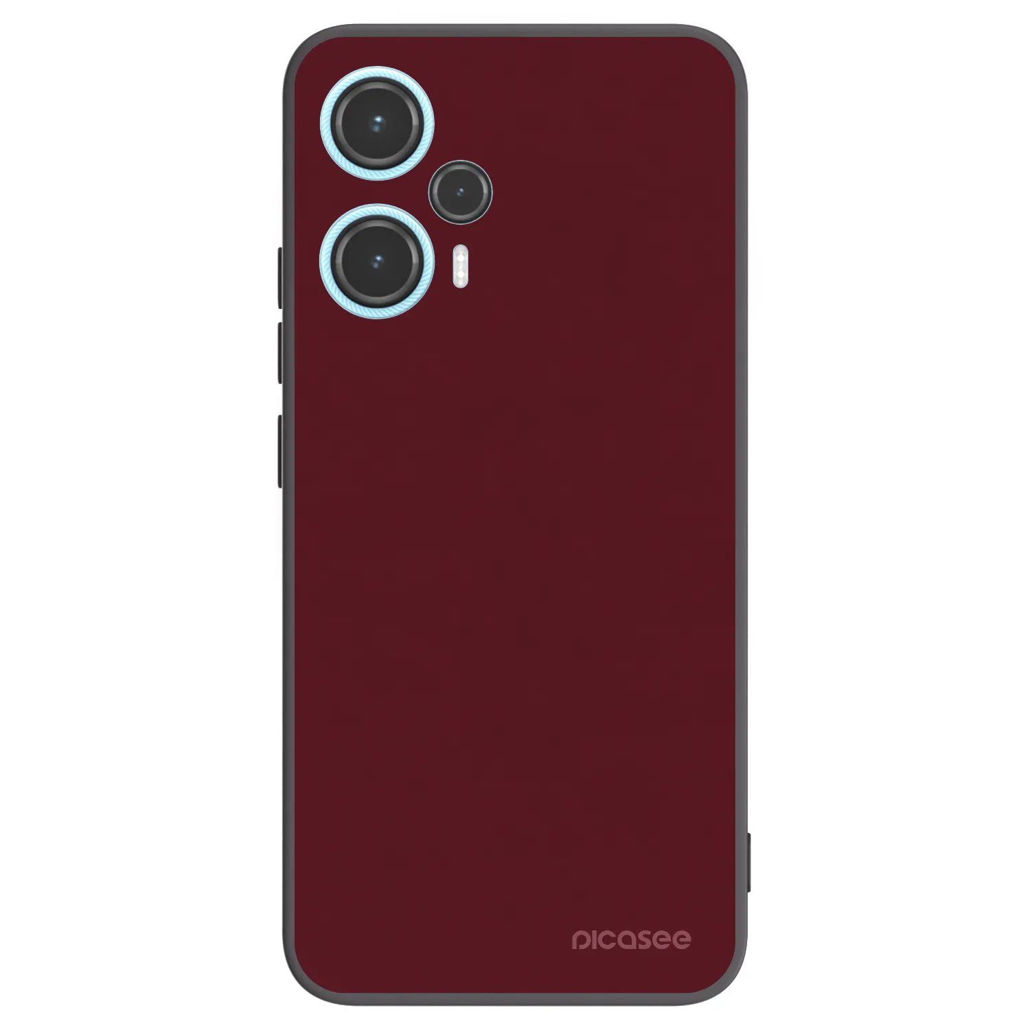 Picasee Xiaomi Poco F5 Hülle - Schwarzes Silikon - Burgundy red