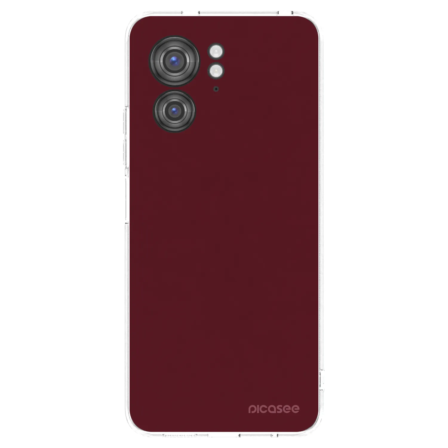 Picasee Motorola Edge 40 Hülle - Transparentes Silikon - Burgundy red