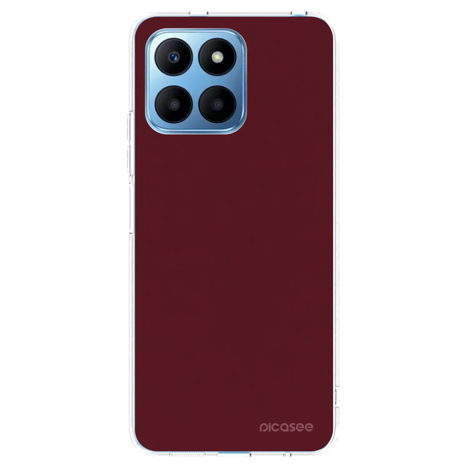 Picasee Honor 70 Lite Hülle - Transparentes Silikon - Burgundy red