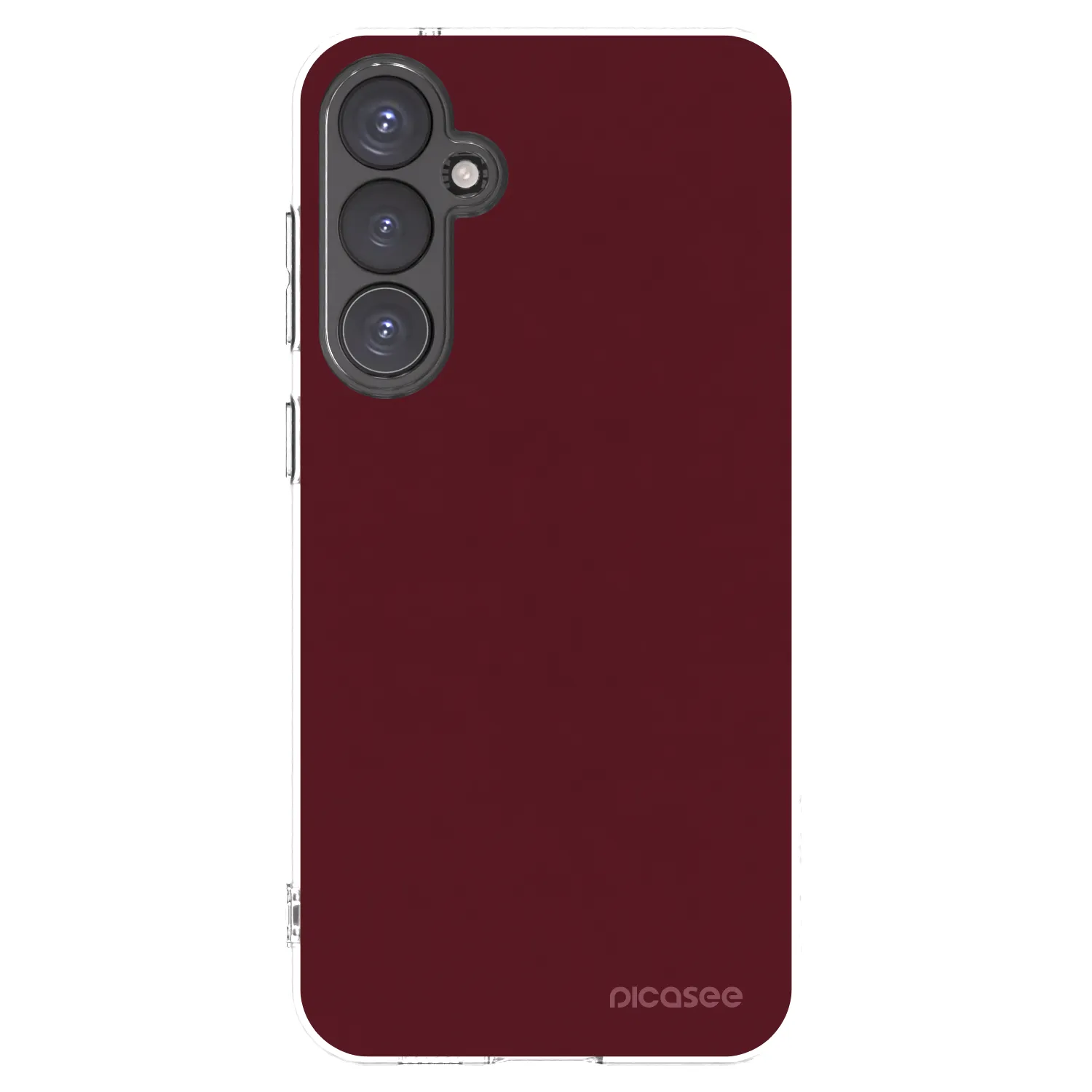 Picasee Samsung Galaxy S23 FE S711B Hülle - Transparentes Silikon - Burgundy red